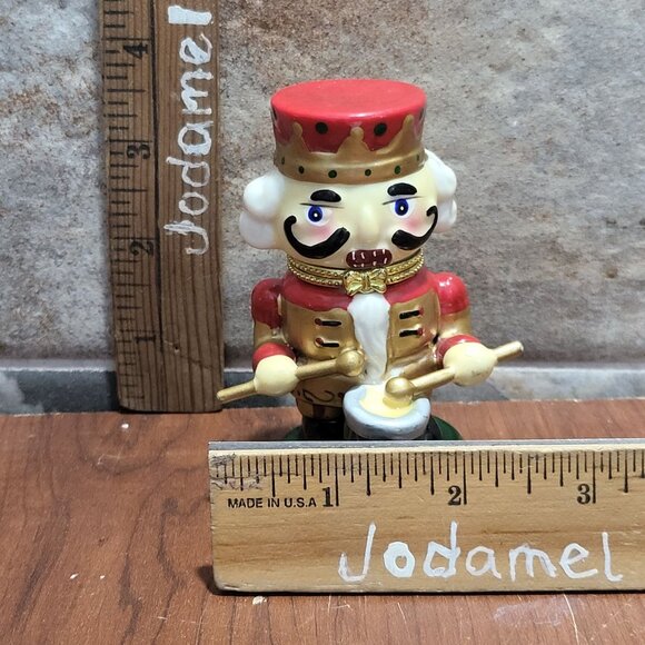 Porcelain Drummer Nutcracker Trinket Box - Picture 10 of 14